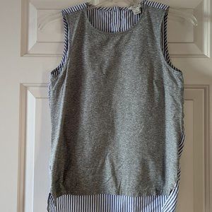 J Crew sleeveless striped blouse Size XXS